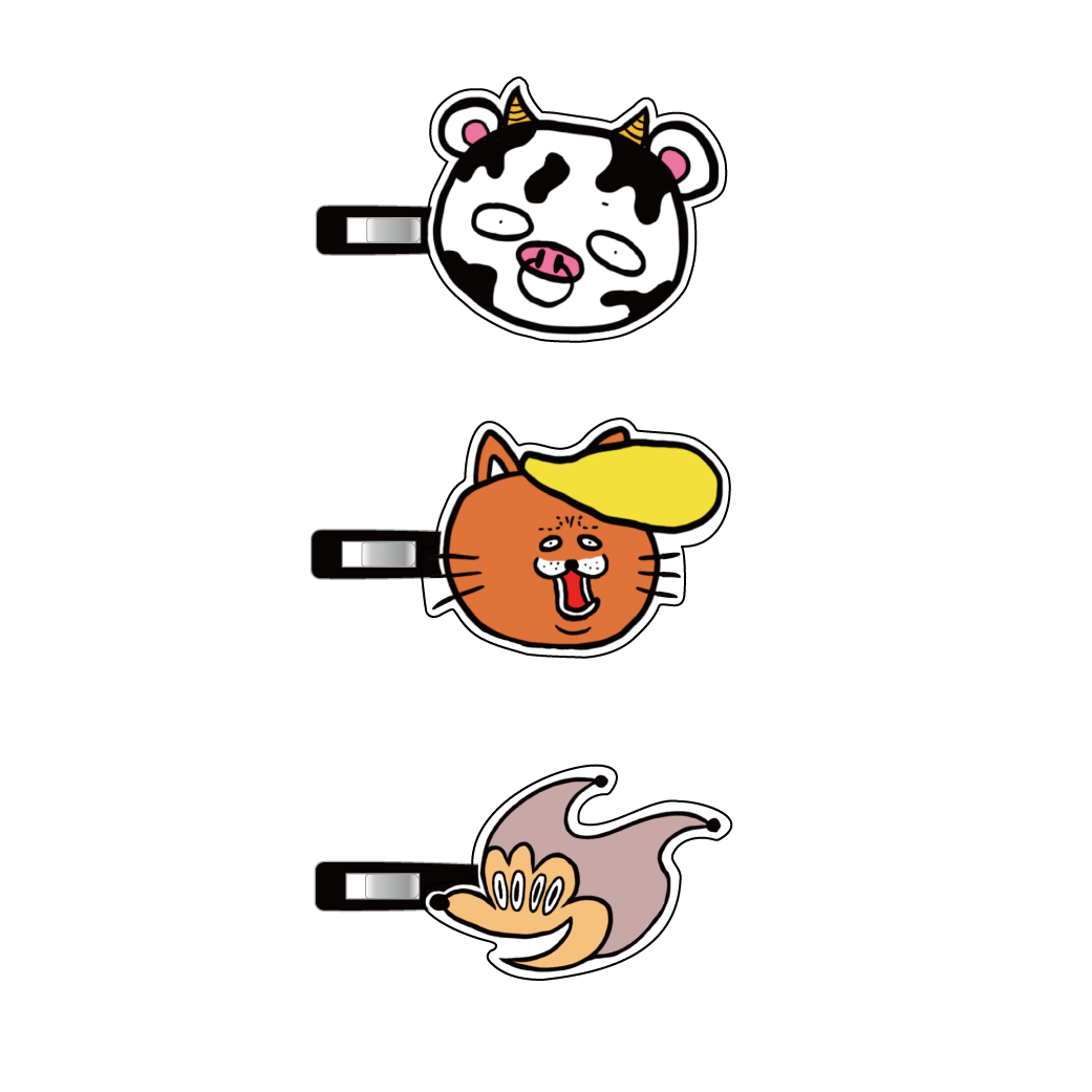 収穫祭5_アクリルヘアクリップ（3種入り1セット）